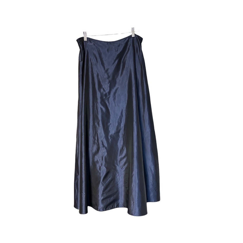 Y2K Satin Maxi Skirt Navy NWT Size 16 Scott McClintock NWT